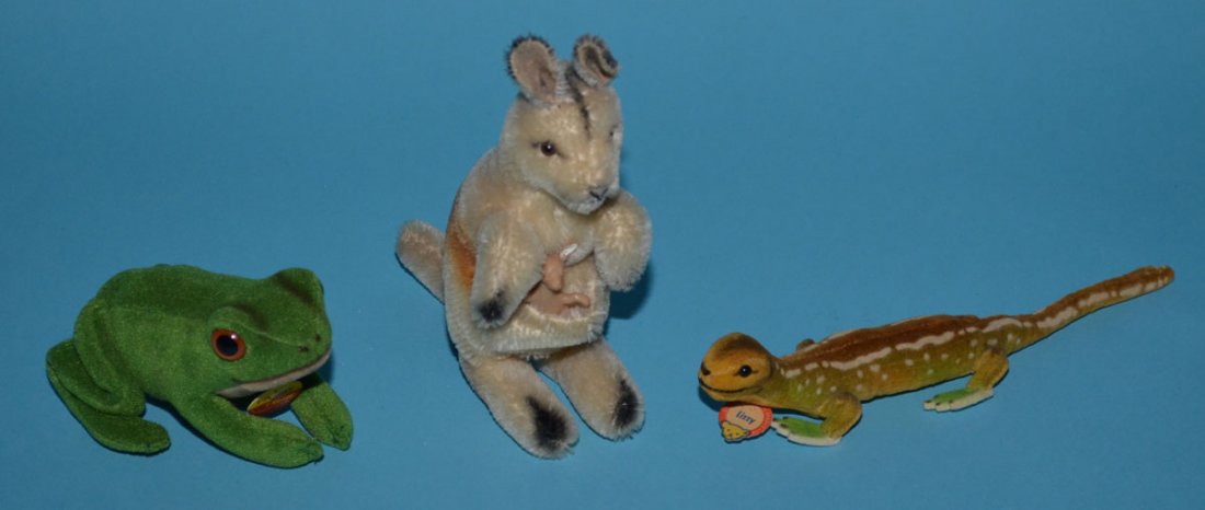 Three Vintage Steiff Animals (Lizzy, Linda w Joey & (1 of 4)