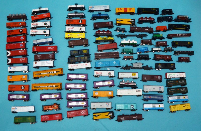 96 Model Trains: Likely Includes, Arnold, Bachmann, Atlas, ModelPower not certain however.