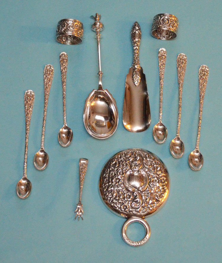 Lot of Repousse Sterling Silver Accessories (1 of 7)