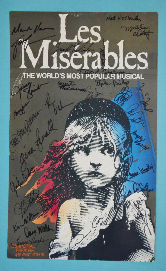 Signed Les  Miserable Poster (1 of 4)