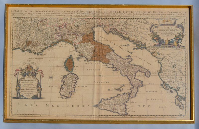 Hubert Jaillot Sanson 1692 Map of Italy (1 of 4)