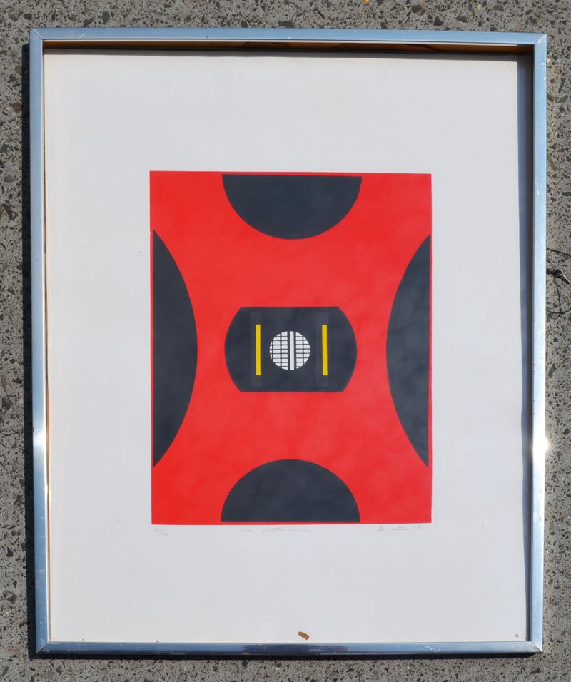 1973 Geometric Lithograph "La Fenetre Ronde" Signed (1 of 3)