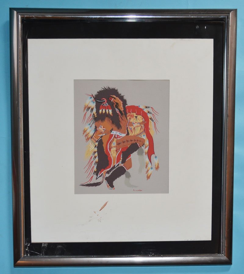 Signed Woody Crumbo Original Silkscreen (1 of 4)