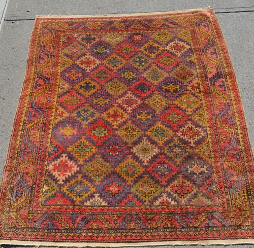 Great Geometric Oriental Carpet / Rug (1 of 4)