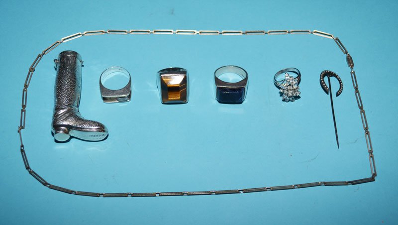 Sterling Silver, Stone Rings & Boot Match Holder (1 of 4)