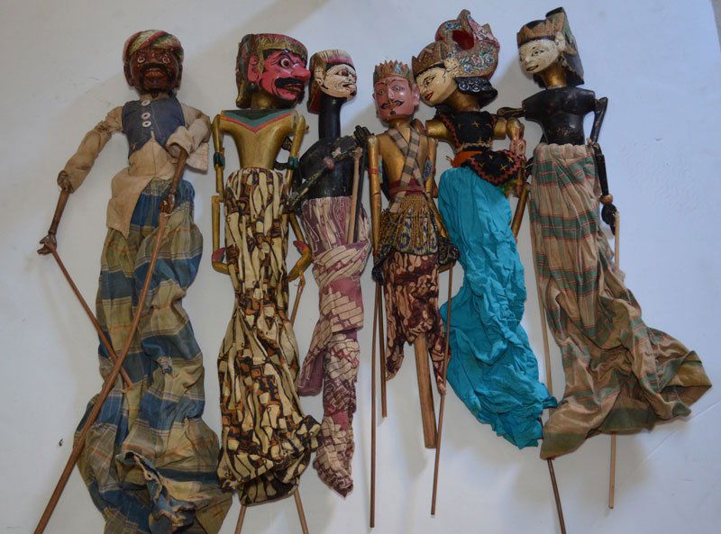 Carved Wooden Indonesian Shadow Puppets (1 of 1)