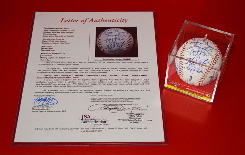 NY Yankees Team Signed Baseball (1 of 6)