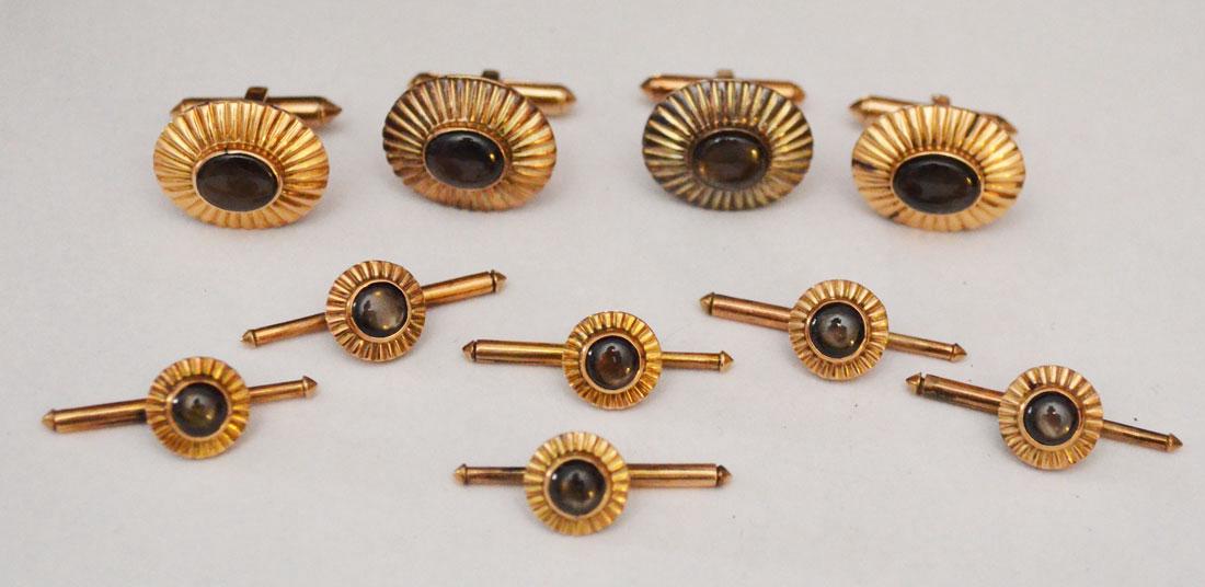 Generous Lot Of 14K Gold  Cufflinks & Tuxedo Buttons (1 of 3)