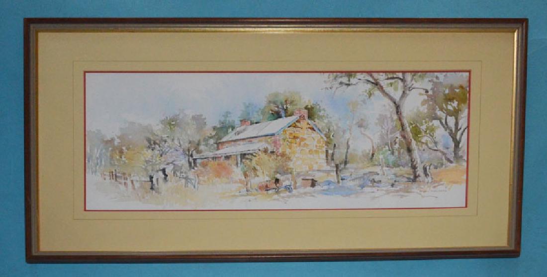 Watercolor Of Cabin Signed Stan Thomas (1 of 3)