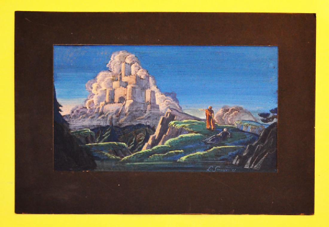 Lee Simonson Watercolor Painting of Valhalla (1 of 2)