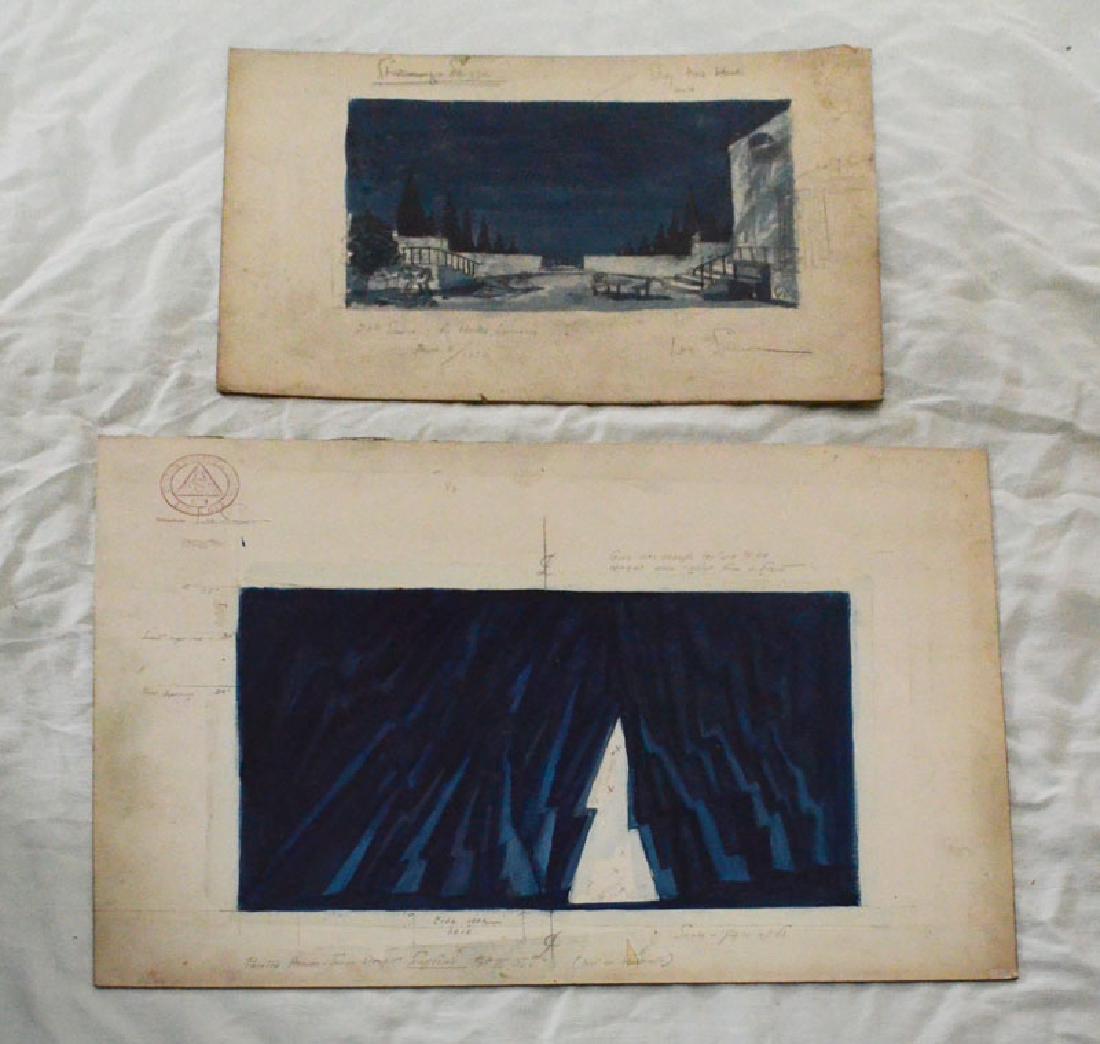 2 Lee Simonson Theatrical Drawings  ( Siegfried) (1 of 9)