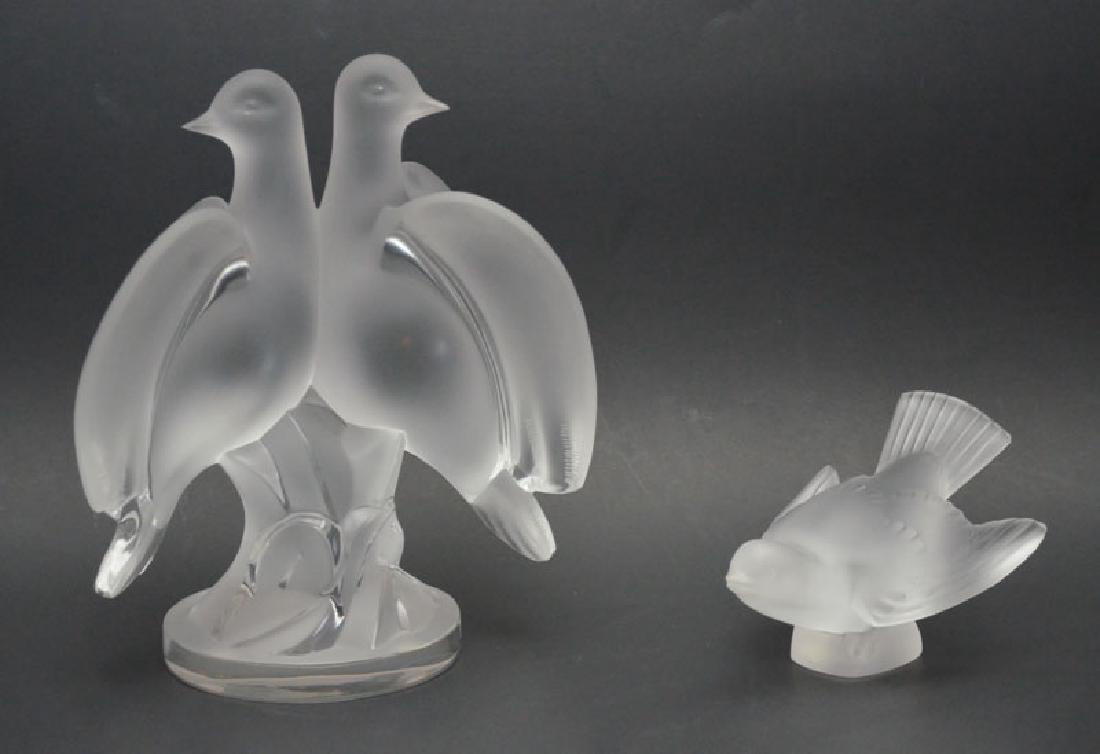 2 Lalique Art Glass Bird Figures (1 of 4)
