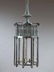 1292: Edwardian Patinated Bronze and Cast-Iron Lantern