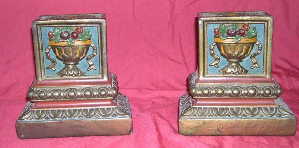 Italian "Grand Tour" Bronze-Patinated Busts: Pair of Italian "Grand Tour" Parcel-Gilt Bronze-Patinated Brass-Clad Busts, depicting, respectively, the Apollo Belvedere and Venus, h. 6-3/4", w. 6", together with a Large Pair of Italian Antiqued an