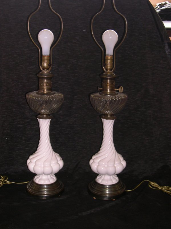 Anglo-American Glass Table Lamps