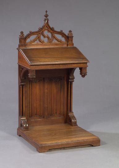 Gothic-Style Mahogany Prie Dieu
