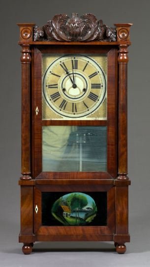 American Classical Mahogany Mantel Clock