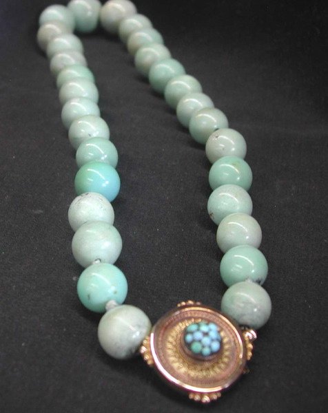 Chinese Single-Strand Turquoise Necklace,