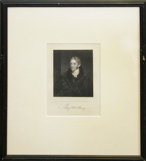 Set of Twelve English Portrait Engravings,: Set of Twelve English Portrait Engravings, after such painters as Sir Thomas Lawrence, William Owen, John Singleton Copley, Henry Edridge, G. Hayter, etc., sight 7" x 5". Glazed and presented in antiq