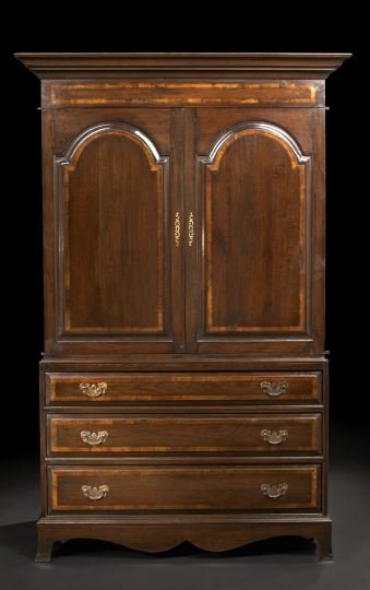George III-Style Oak Linen Press,