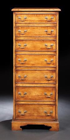 George III-Style Oak and Hardwood Semainier,