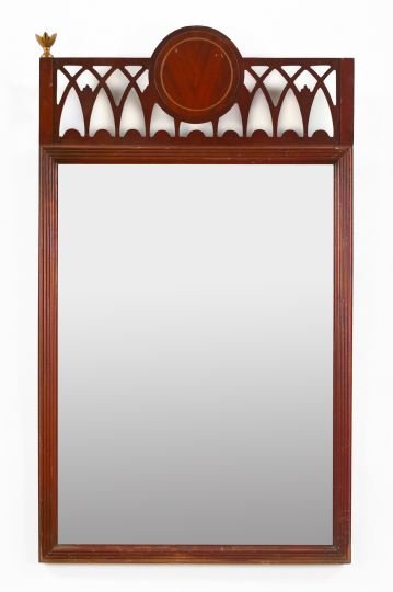 English Fretted and Parcel-Gilt Looking Glass