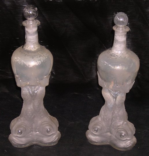 Continental Glass "Triple Dolphin" Liqueur Decanter