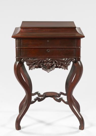 American Rococo Revival Rosewood Work Table,