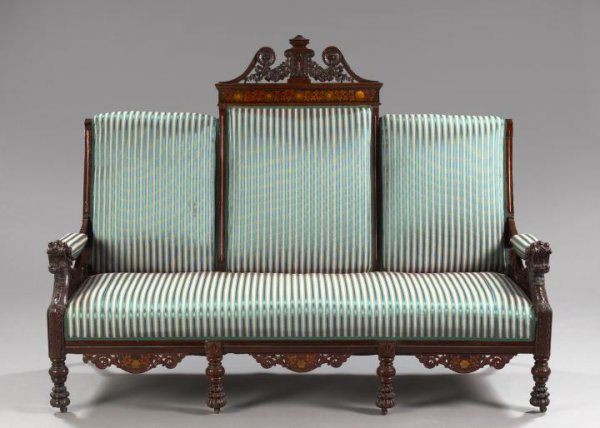 American Aesthetic Movement Rosewood Sofa