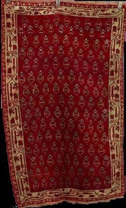 Antique Turkish Oushak Carpet,: Antique Turkish Oushak Carpet, 3' 8" x 5' 7".