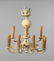 511: Continental Cast-Iron and Brass Chandelier