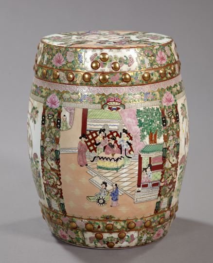 Chinese Export Porcelain Garden Seat