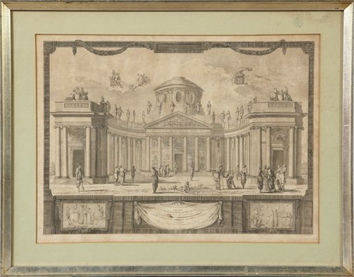 French School (19th Century): French School (19th Century) "Title Page from The Historical and Geographic Atlas" published in Paris, 1762, by Buys de Moran with the Dauphin and the royal brothers, the Counts of Provence and Artois