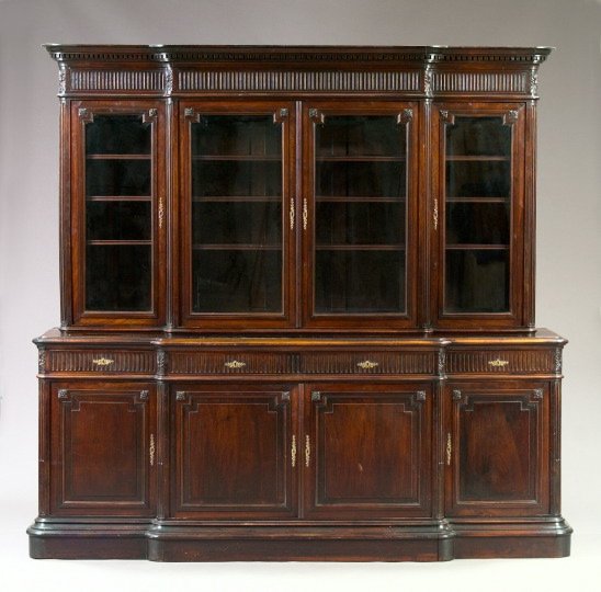 Impressive Louis XVI-Style Mahogany Breakfront