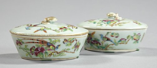 Chinese Export "Rose Canton" Porcelain Tureens