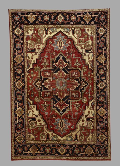 Agra Heriz Carpet,: Agra Heriz Carpet, 6' x 9'.