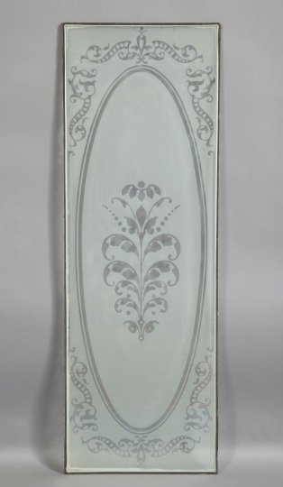 1187 American Stencil Etched Glass Door Panels