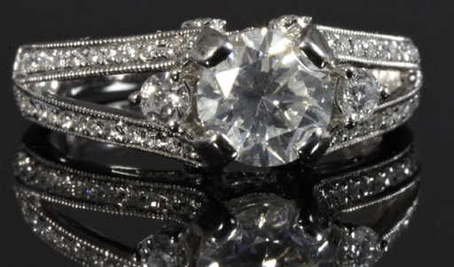 825 White Gold And Diamond Lady S Ring See Sold Price