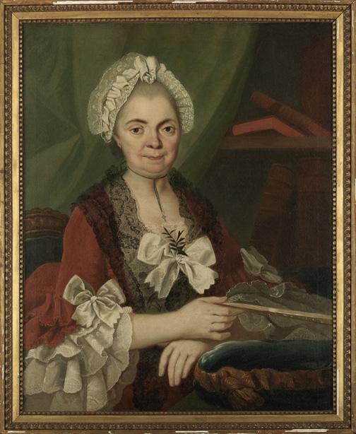 Circle of Marianne Loir (French, 1715-1769): Circle of Marianne Loir (French, 1715-1769) "Portrait of a Seated Lady With a Fan", oil on canvas, unsigned, 32-1/2" x 25-1/2". Presented in a giltwood and gesso frame.