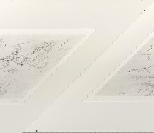 Jack Levine (American/New York, b. 1915): Jack Levine (American/New York, b. 1915) "Jonathan Jeremiah Peachum", soft ground etching, signed in pencil lower right "J. Levine", numbered lower left "XXVI/XLV", sight 10-1/4" x 13". Glazed, matted