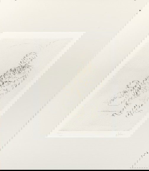 Jack Levine (American/New York, b. 1915): Jack Levine (American/New York, b. 1915) "Mack At Work", 1967, soft ground etching, signed in pencil lower right "J. Levine", pencil numbered lower left "XXVI/XLV", sight 13" x 10-1/2". Glazed, matted