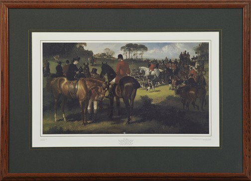 After Henry Shayer and Charles Waller Shayer: After Henry Shayer (British, 1825-1894) and Charles Waller Shayer (British, 1826-1914) "The Meet", offset chromolithograph, limited edition, first printing, printed exclusively for The Ritz-Carlton Ho
