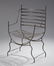 151: Patinated Bronze and Cast-Iron Armchair,