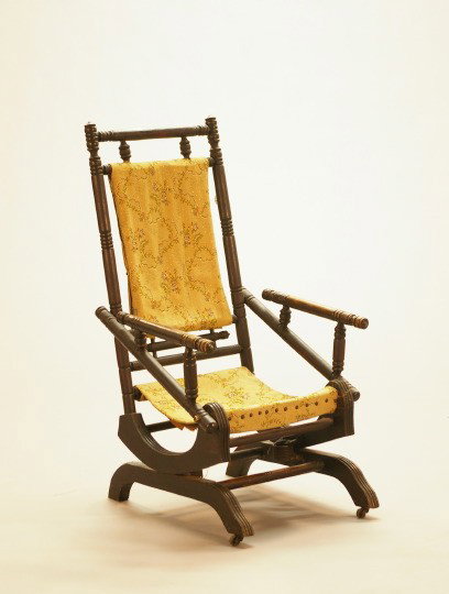 American Eastlake Victorian Rocking Chair: American Eastlake Victorian Platform Rocking Chair, fourth quarter 19th century, h. 39-3/4".