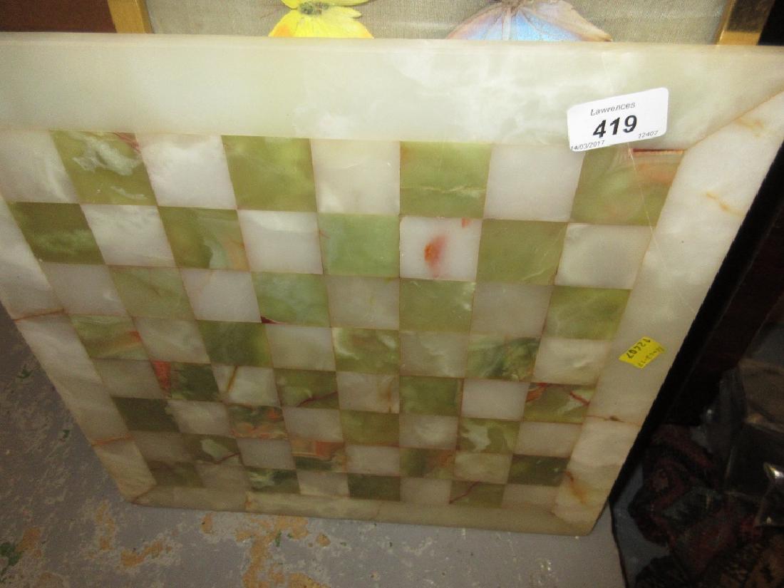White and green onyx chess board (1 of 1)