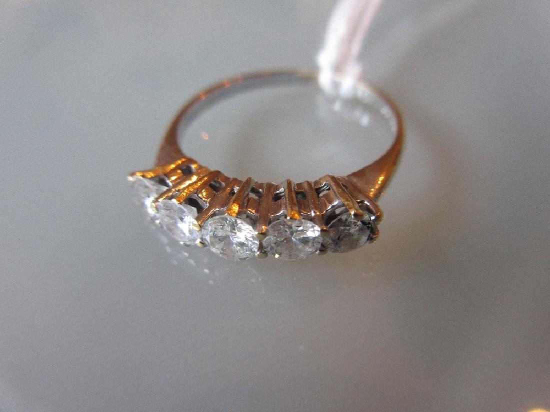 18ct White gold five stone diamond ring (1 of 1)