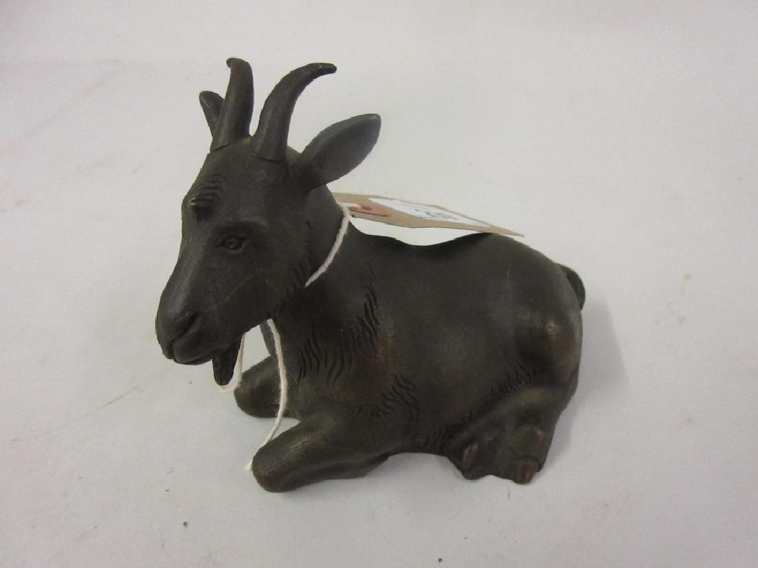 Small brown patinated bronze figure of a goat (possibly (1 of 1)