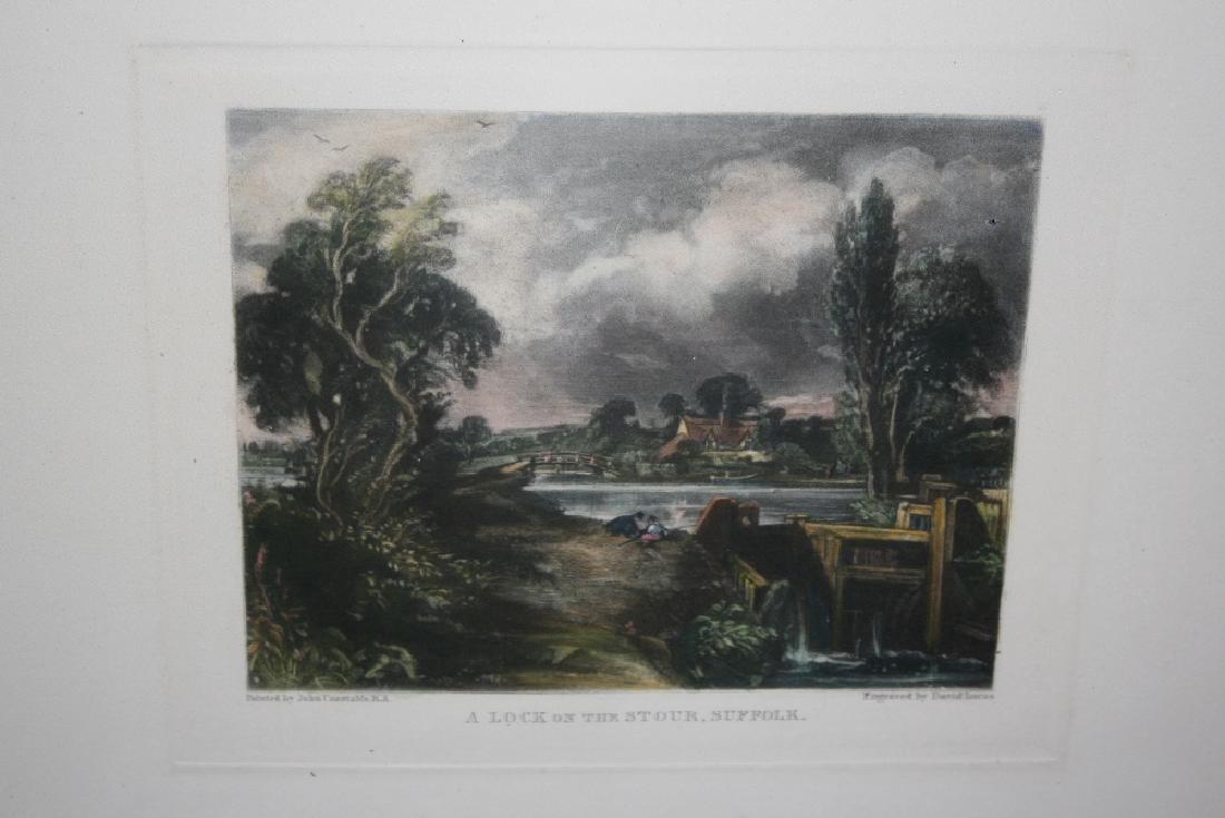 Small quantity of unframed engravings after John: Small quantity of unframed engravings after John Constable, together with a small pencil portrait study, Meg Dods with attribution and a charcoal sketch of a nurse with attribution