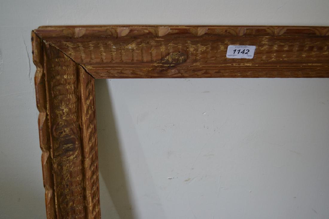 Two antique carved softwood picture frames: Two antique carved softwood picture frames