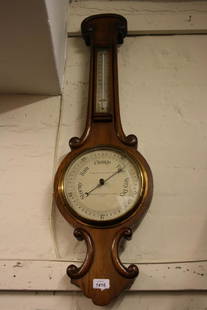 Victorian oak barometer thermometer by Thomas Armstrong: Victorian oak barometer thermometer by Thomas Armstrong and Brother Ltd, Manchester, Liverpool and London